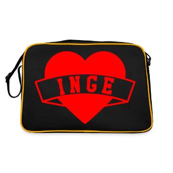 Inge Herzen - Retro Tasche - Schwarz/Gold - Hinten