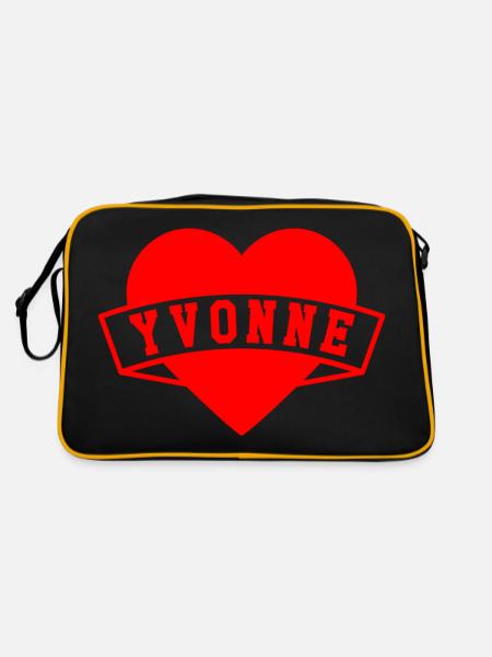 Yvonne - Retro Bag - black/gold - Back