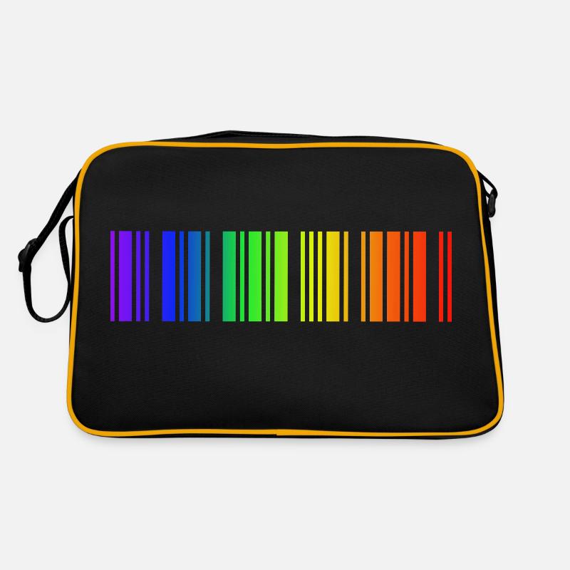 Regenbogen Strichcode, LGBT Retro Tasche