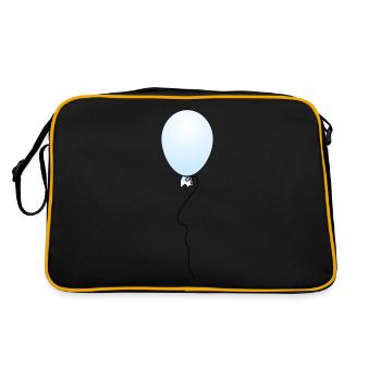 Ballon - Hellblau - Retro Tasche - Schwarz/Gold - Hinten