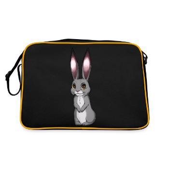 Cartoon Rabbit - Retro Bag - black/gold - Back