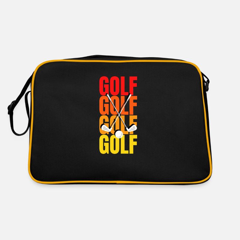 Golf Art : Vibration du club de golf - Sac Retro - noir/or