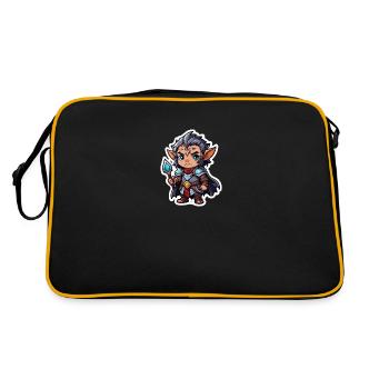 Dungeon Waldläufer - Retro Tasche - Schwarz/Gold - Hinten