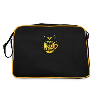 Cup of Sunshine - Retro Tasche - Schwarz/Gold - Hinten