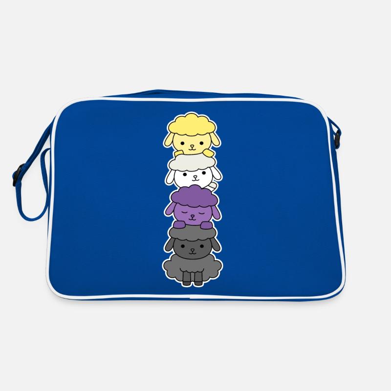 Non-binary flag sheep design for proud Enbys Retro Bag