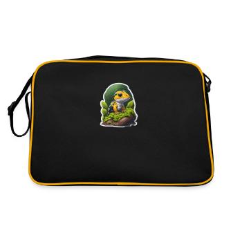 Small salamander - Retro Bag - black/gold - Back