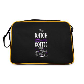 Witch's broom Wicca Magic Walpurgis Night - Retro Bag - black/gold - Back