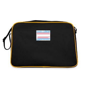 Trans Pride Flag - Retro Bag - black/gold - Back