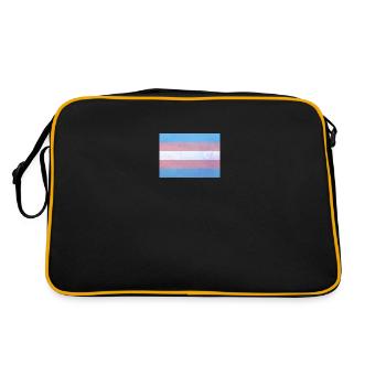 Trans Pride Flag - Retro Bag - black/gold - Back