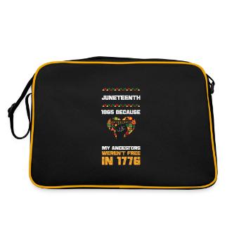 Juneteenth 1865 Parce que mes ancêtres... - Sac Retro - noir/or - Dos