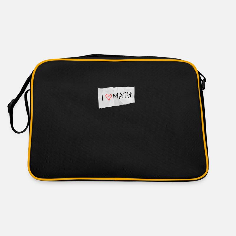 I love math - Retro Tasche - Schwarz/Gold