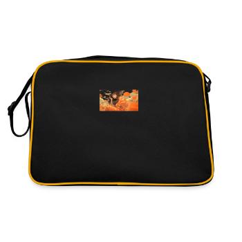 woman thinking - Retro Bag - black/gold - Back