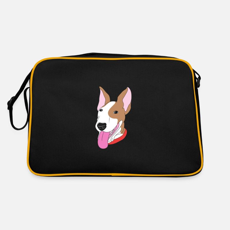 Bull terrier - Sac Retro - noir/or