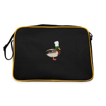 Canard Chef Chef Cuisine Ornithologue - Sac Retro - noir/or - Dos