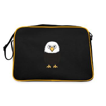 Oiseau aigle - Sac Retro - noir/or - Dos