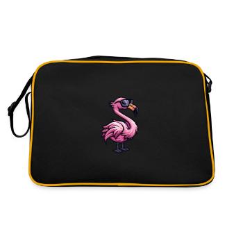 Flamingo Cool Animal - Retro Bag - black/gold - Back