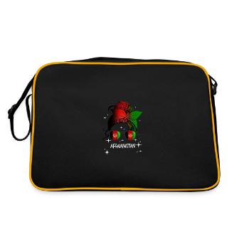 Afghanistan - Retro Tasche - Schwarz/Gold - Hinten