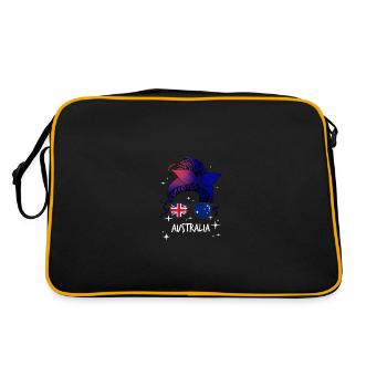 Australien - Retro Tasche - Schwarz/Gold - Hinten