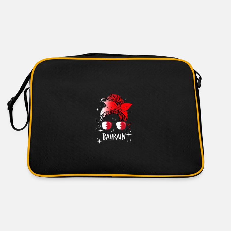 Bahrain - Retro Tasche - Schwarz/Gold