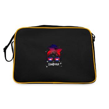 Cambodge - Sac Retro - noir/or - Dos