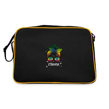 Éthiopie - Sac Retro - noir/or - Dos