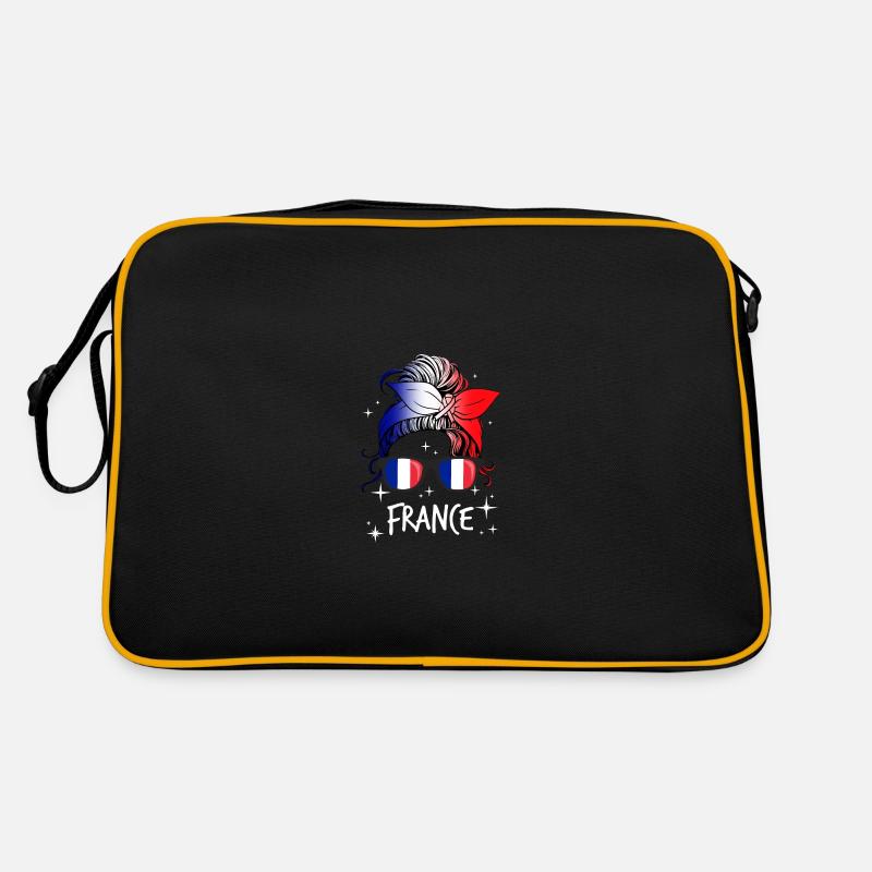 France - Sac Retro - noir/or