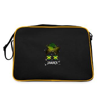 Jamaika - Retro Tasche - Schwarz/Gold - Hinten