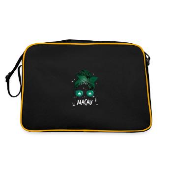Macau - Retro Tasche - Schwarz/Gold - Hinten