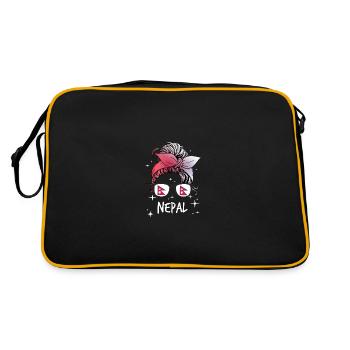 Nepal - Retro Bag - black/gold - Back