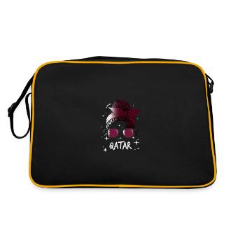 Qatar - Sac Retro - noir/or - Dos