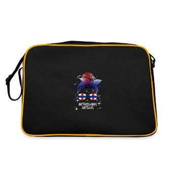Niederländische Antillen - Retro Tasche - Schwarz/Gold - Hinten