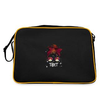 Tibet - Retro Tasche - Schwarz/Gold - Hinten