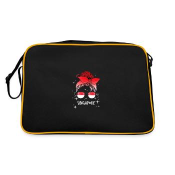 Singapour - Sac Retro - noir/or - Dos