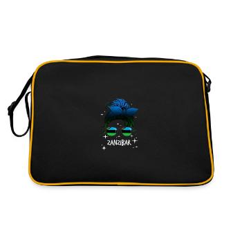 Zanzibar - Retro Tasche - Schwarz/Gold - Hinten