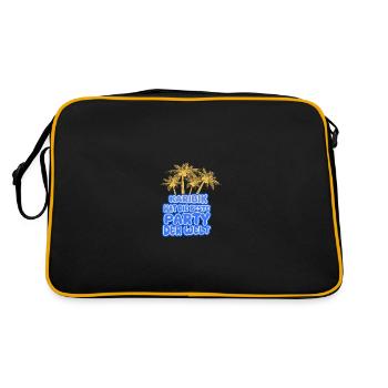 Urlaub Karibik - Retro Tasche - Schwarz/Gold - Hinten