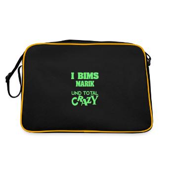 Marik - Retro Tasche - Schwarz/Gold - Hinten