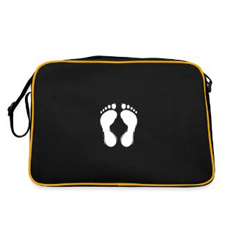 Empreinte empreinte conception blanc - Sac Retro - noir/or - Dos