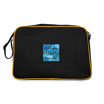 Avec toi je me sens invincible - Sac Retro - noir/or - Dos