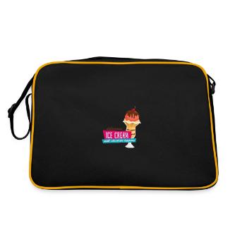 Sommer - Retro Tasche - Schwarz/Gold - Hinten