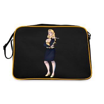 Elisabeth - Retro Tasche - Schwarz/Gold - Hinten