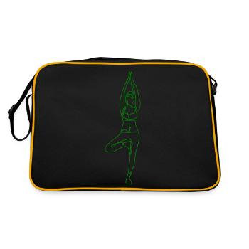 2 Yoga Vrikshasana ou l’arbre | 5ème Flamme Verte - Sac Retro - noir/or - Dos