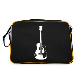 Icône de symbole de guitare occidentale guitariste musicien - Sac Retro - noir/or - Dos