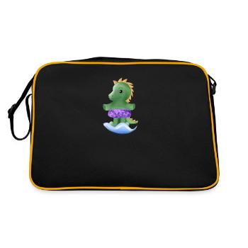 Small dinosaur - Retro Bag - black/gold - Back
