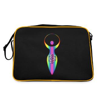 Symbole spirituel - Déesse De la Terre Gaya 3 - Sac Retro - noir/or - Dos