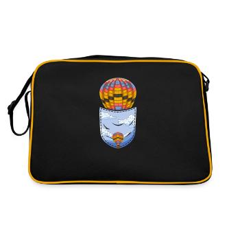 Balloon Ride Gift Chest Bag Hot Air Balloon - Retro Bag - black/gold - Back