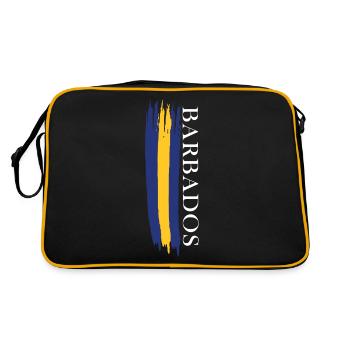 La Barbade a esquissé des couleurs de pays - Sac Retro - noir/or - Dos