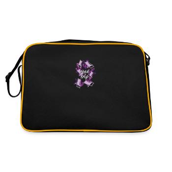 Reisen - Retro Tasche - Schwarz/Gold - Hinten