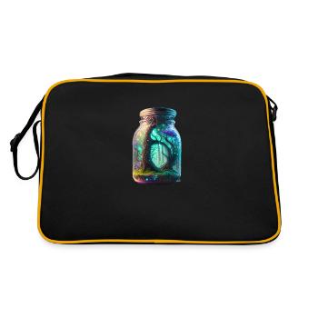 magical forest in a glass - Retro Bag - black/gold - Back