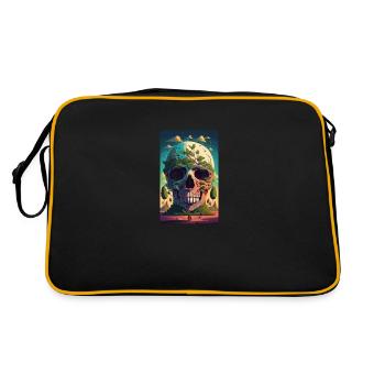 Giant Skull - Retro Tasche - Schwarz/Gold - Hinten