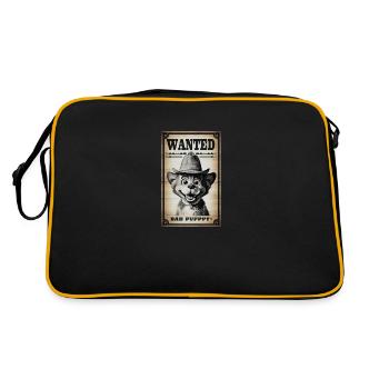 Affiche poster wanted bad puppy vintage - Sac Retro - noir/or - Dos